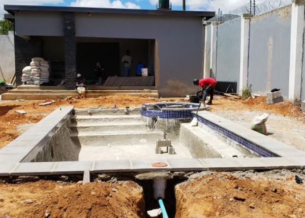 Ibex Hill Swimming Pool Construction